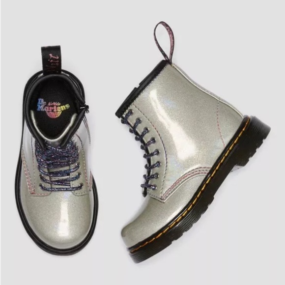 Dr. Martens Other - Dr Martens Toddler 1460 Sparkle Rays Lace Up Moto Boots